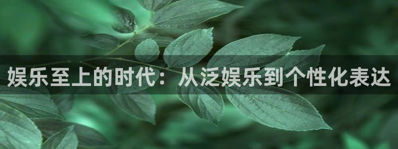 聚彩堂是正规平台吗：娱乐至上的时代：从泛娱乐到个性化表达